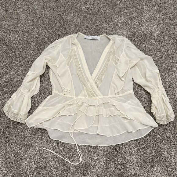IRO Endless 100% Silk White Blouse Top Women’s Size 38 MSRP $655 - Picture 1 of 10